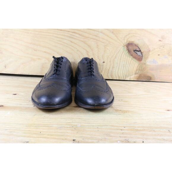 Allen Edmonds Shoes Mens 15 B Chester Black Leather Wingtip Oxford USA - Picture 3 of 12